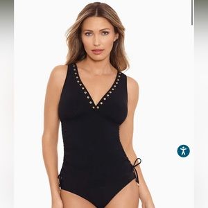 NEW - Miraclesuit Cash Avos Tankini Black Size 6